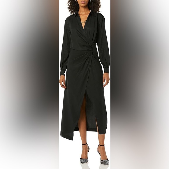 TEREA Women's Raina Draped Crossover Maxi Dress Sz M - Picture 1 of 8